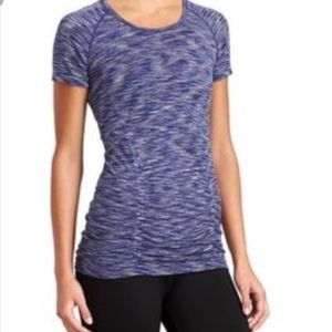 Athleta Fastest Track ruched space dyed tee Large